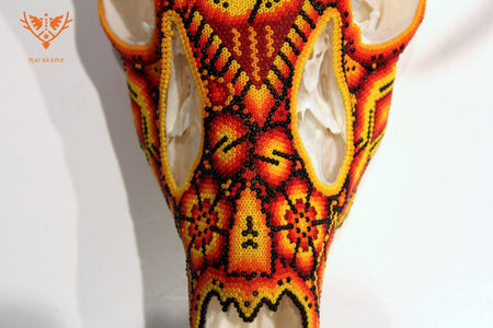Huichol Deer Skull - Xunuri - Huichol Art - Marakame