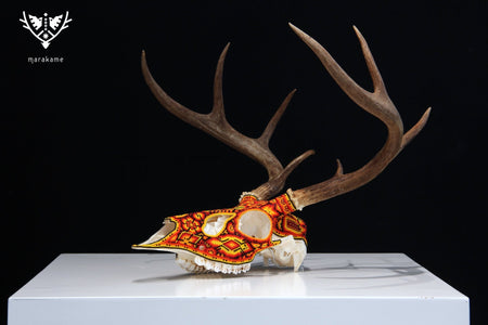 Huichol Deer Skull - Xunuri - Huichol Art - Marakame