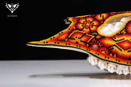 Huichol Deer Skull - Xunuri - Huichol Art - Marakame