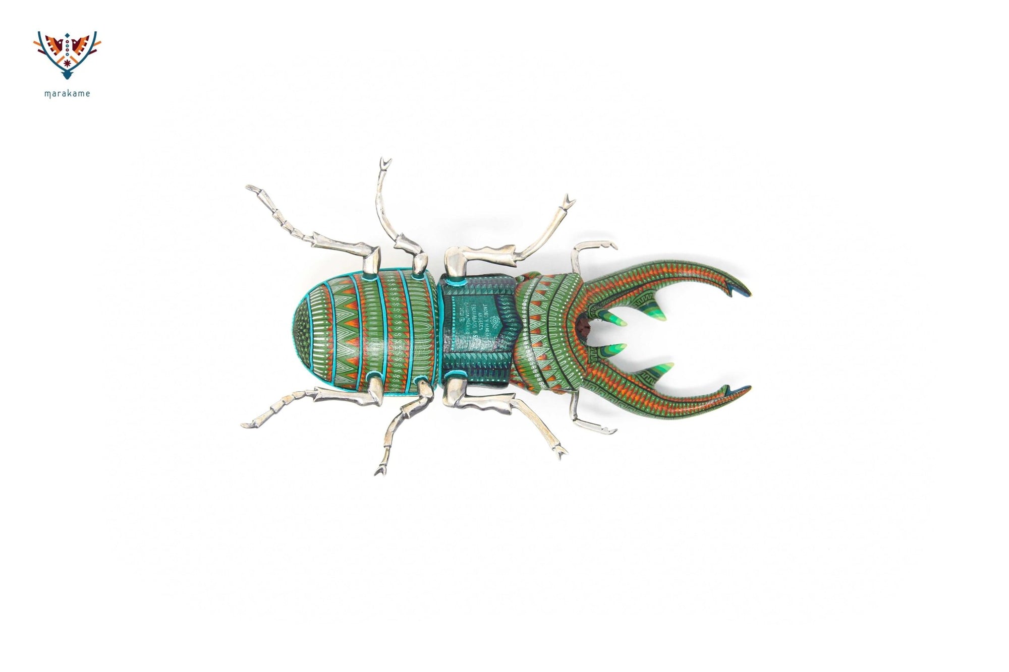 Female beetle - Witol yee XIII - Huichol Art - Marakame