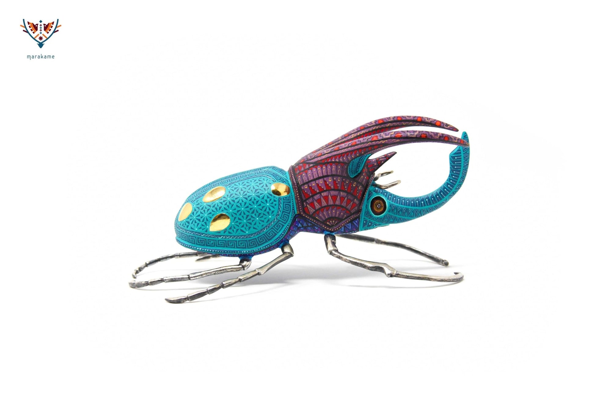 Männlicher Käfer - Witol yee mash II - Huichol art - Marakame