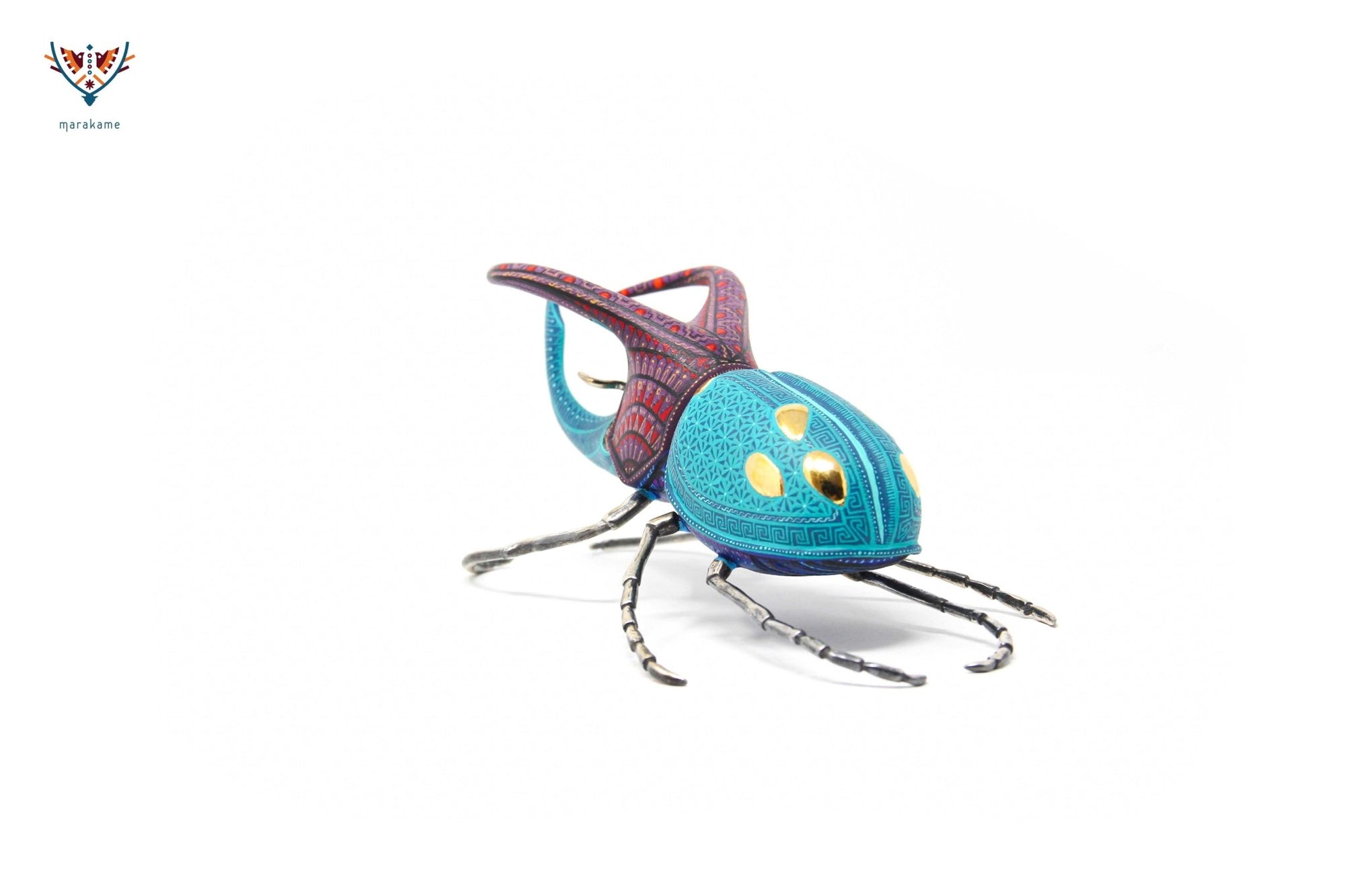 Male beetle - Witol yee mash II - Huichol art - Marakame