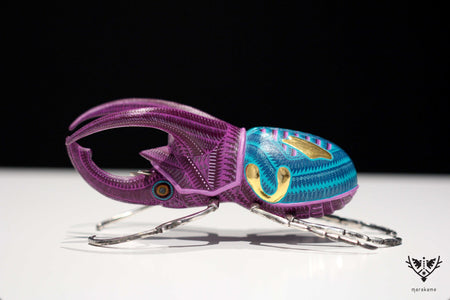 Male beetle - Witol yee mash XIII - Huichol art - Marakame
