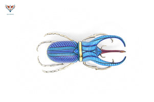 Escarabajo macho - Witol yee mash XV - Arte Huichol - Marakame