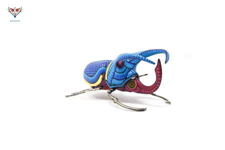 Escarabajo macho - Witol yee mash XV - Arte Huichol - Marakame