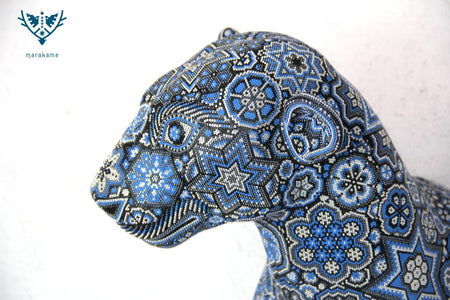 ウイチョル族の芸術彫刻 - ピューマの頭 - シシウェリ - ウイチョル族の芸術 - マラカメ