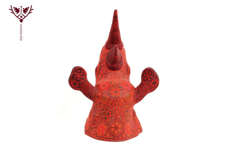 Huichol-Kunstskulptur – Nashornkopf – Xuxawe – Huichol-Kunst – Marakame