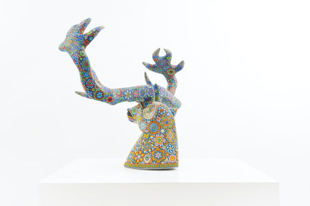 Huichol Art Sculpture - Deer Head - Kauyumarie - Huichol Art - Marakame