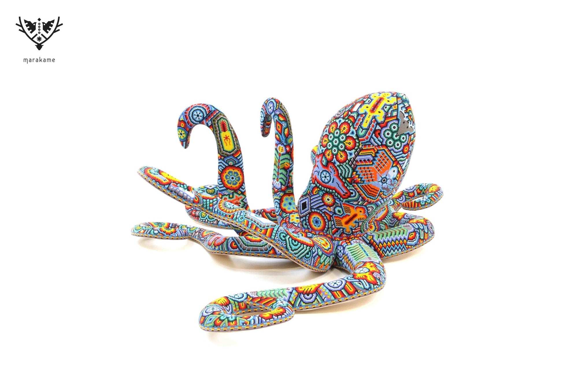 Huichol Squid Art Sculpture - Haramara - Huichol Art - Marakame