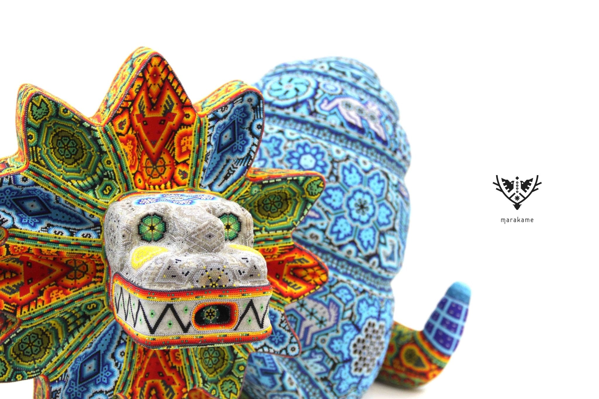 Huichol Art Sculpture - Quetzalcoatl Snail - Huichol Art - Marakame