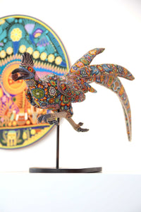 Huichol Art Sculpture - Road Runner x Pheasant - Huichol Art - Marakame