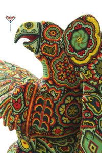 Escultura Arte Huichol - Guacamaya - Arte Huichol - Marakame