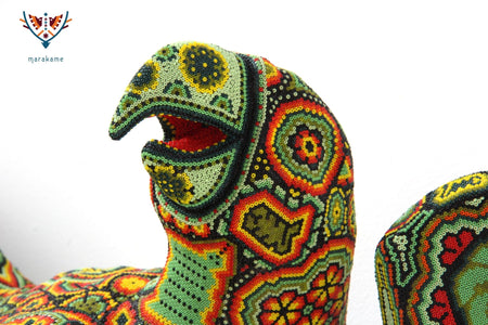 Sculpture Huichol Art - Macaw - Huichol Art - Marakame