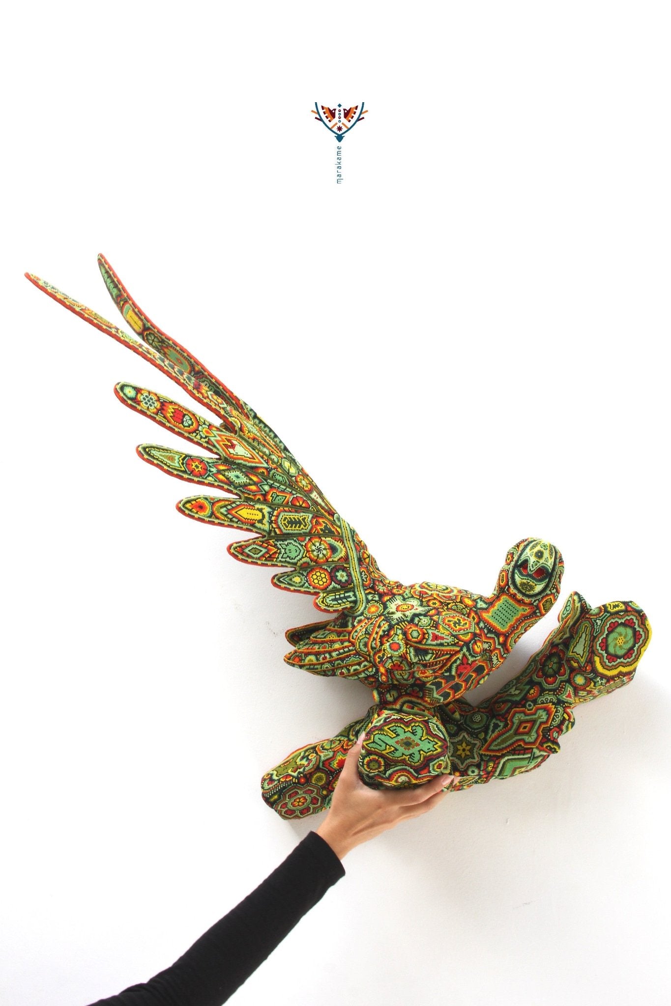 Sculpture Huichol Art - Macaw - Huichol Art - Marakame