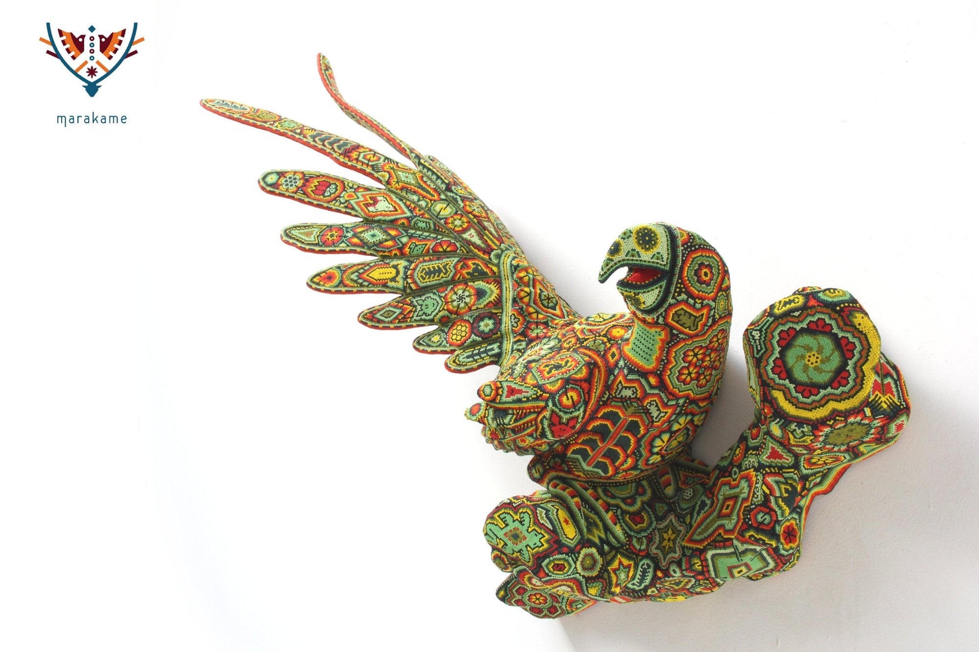 Sculpture Huichol Art - Macaw - Huichol Art - Marakame