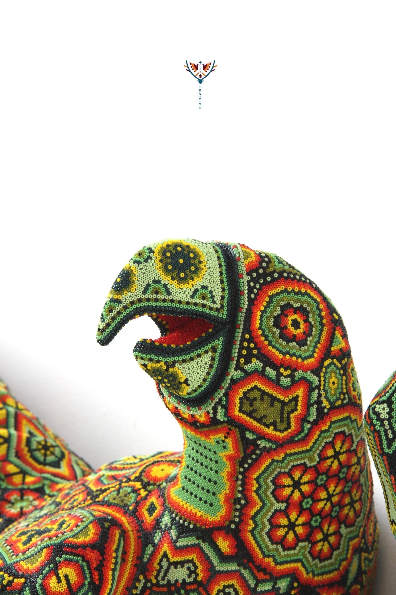 Escultura Arte Huichol - Guacamaya - Arte Huichol - Marakame