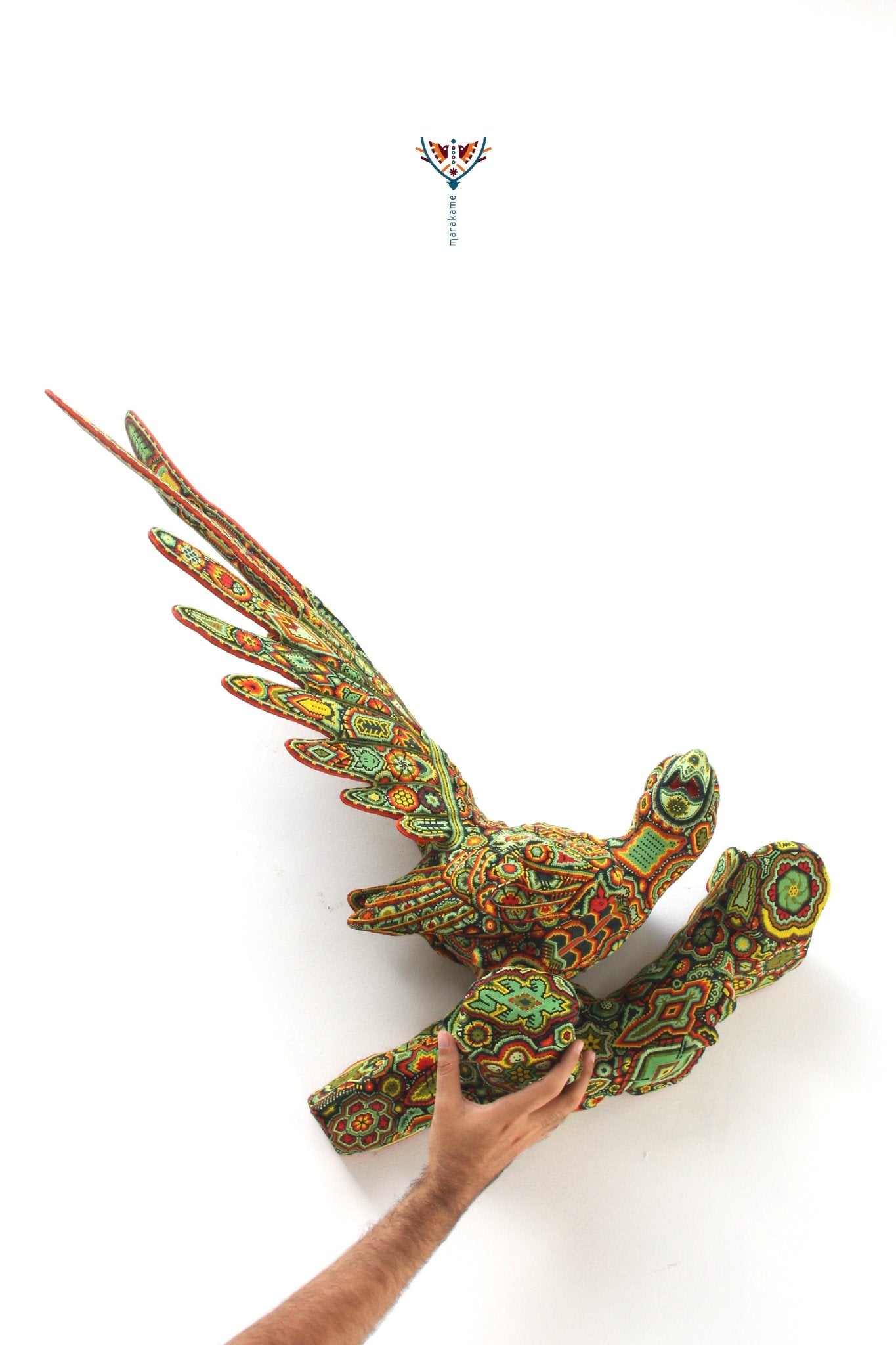 Sculpture Huichol Art - Macaw - Huichol Art - Marakame