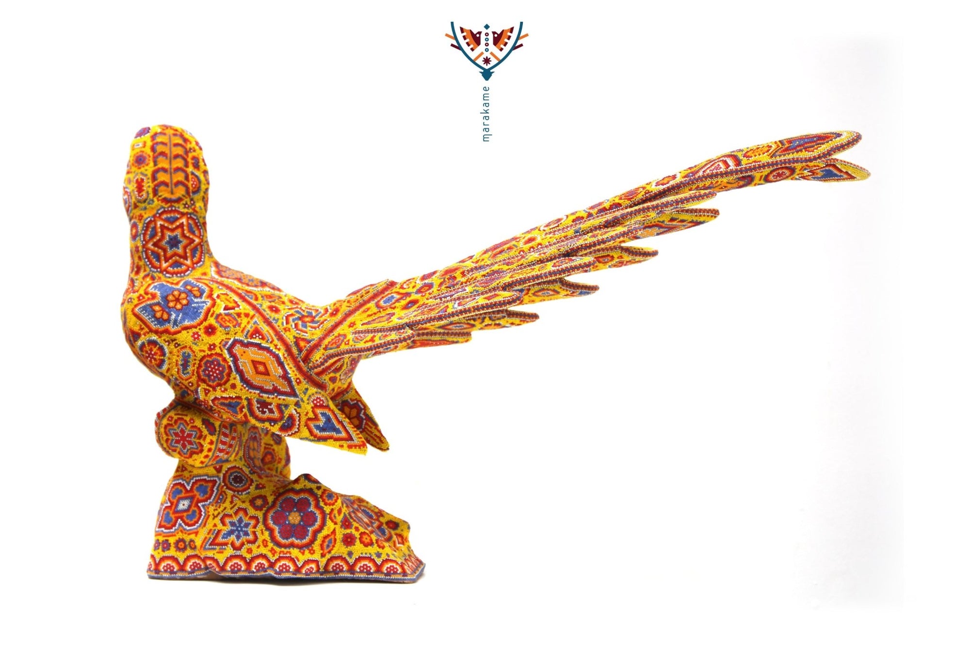 Macaw Huichol Art Sculpture - Wexik+a - Huichol Art - Marakame