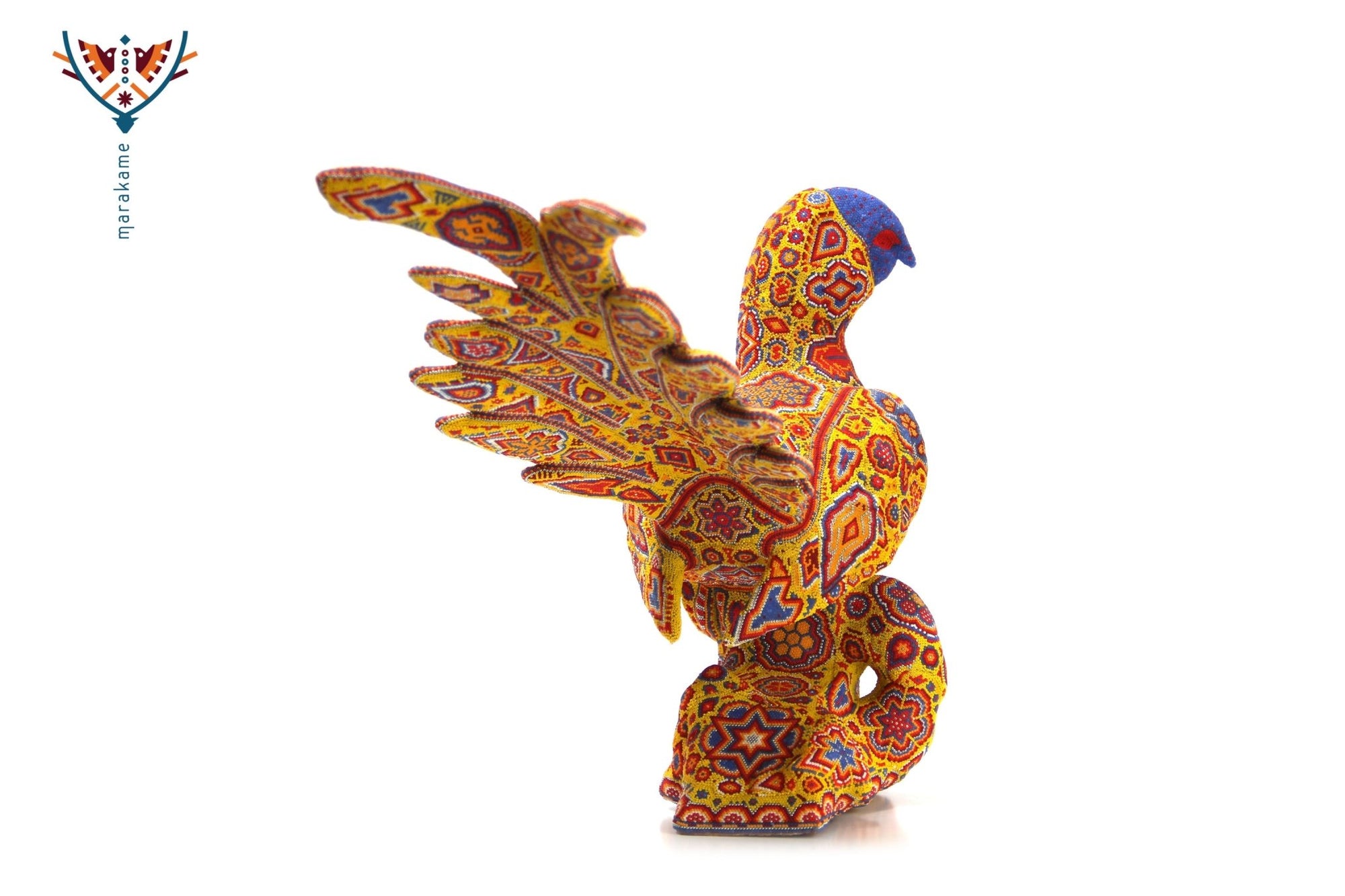 Macaw Huichol Art Sculpture - Wexik+a - Huichol Art - Marakame