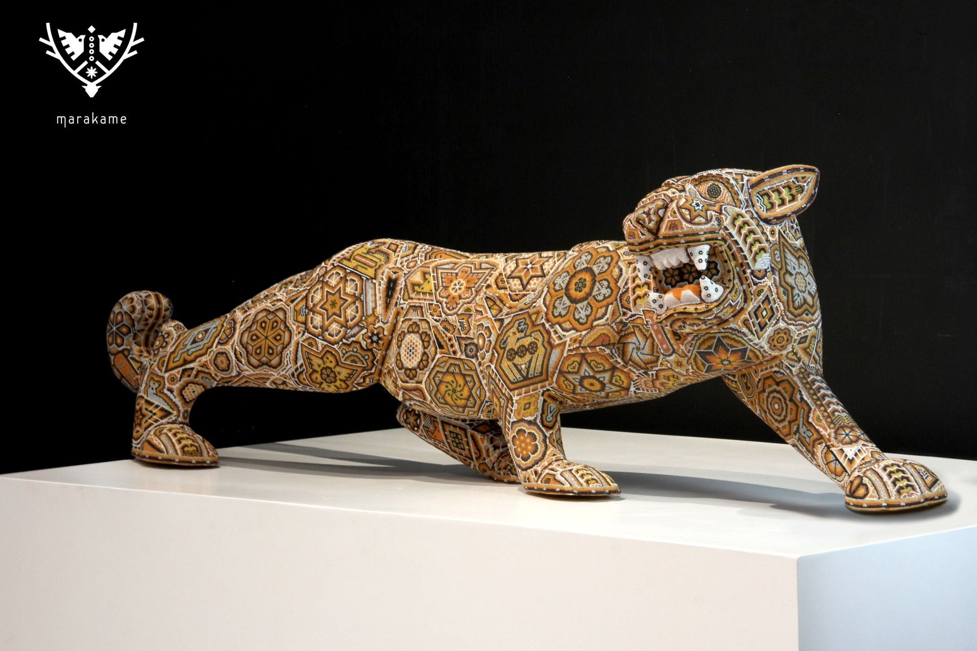 Skulptur Huichol Art - Jaguar - Maye - Huichol Art - Marakame