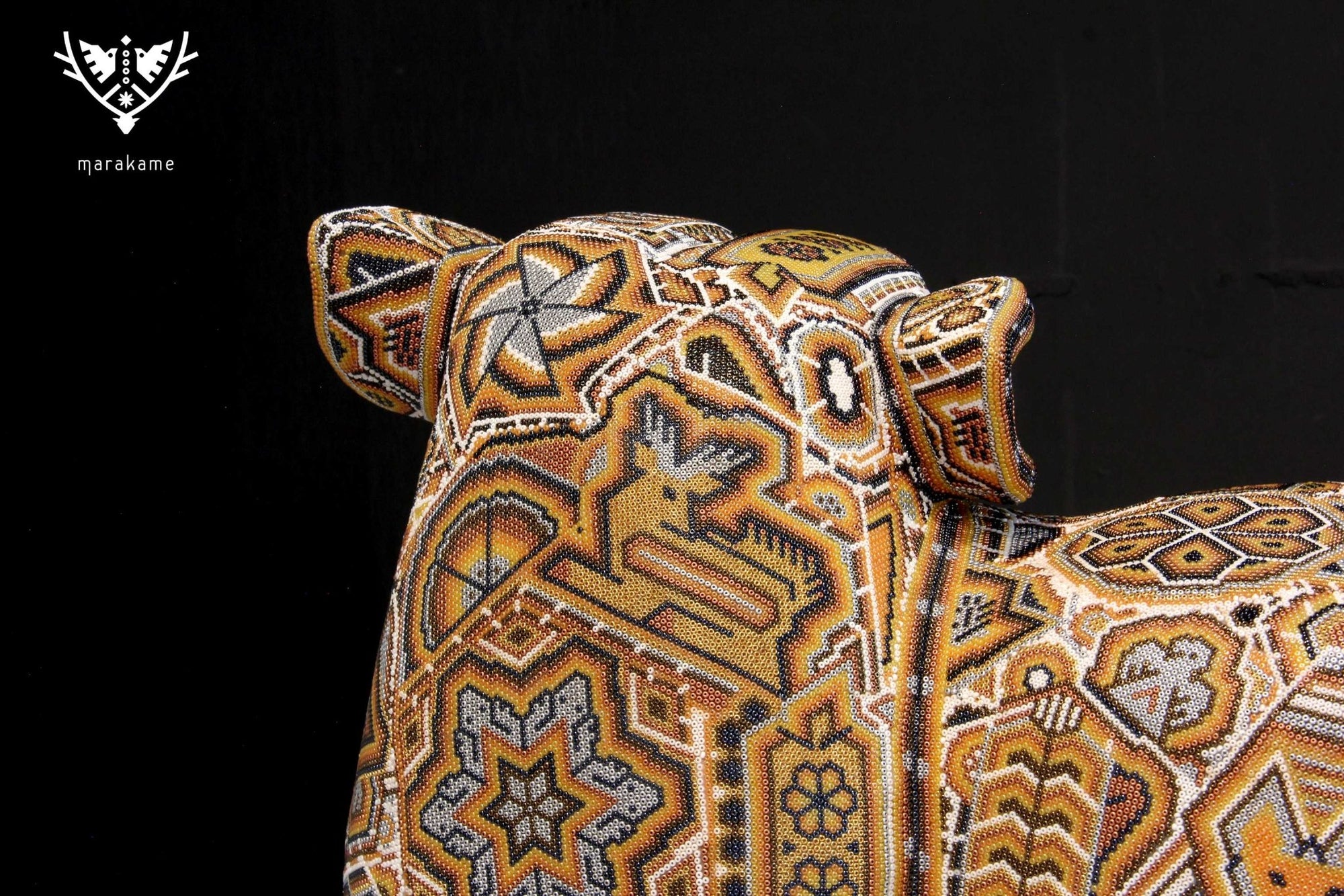 Skulptur Huichol Art - Jaguar - Maye - Huichol Art - Marakame