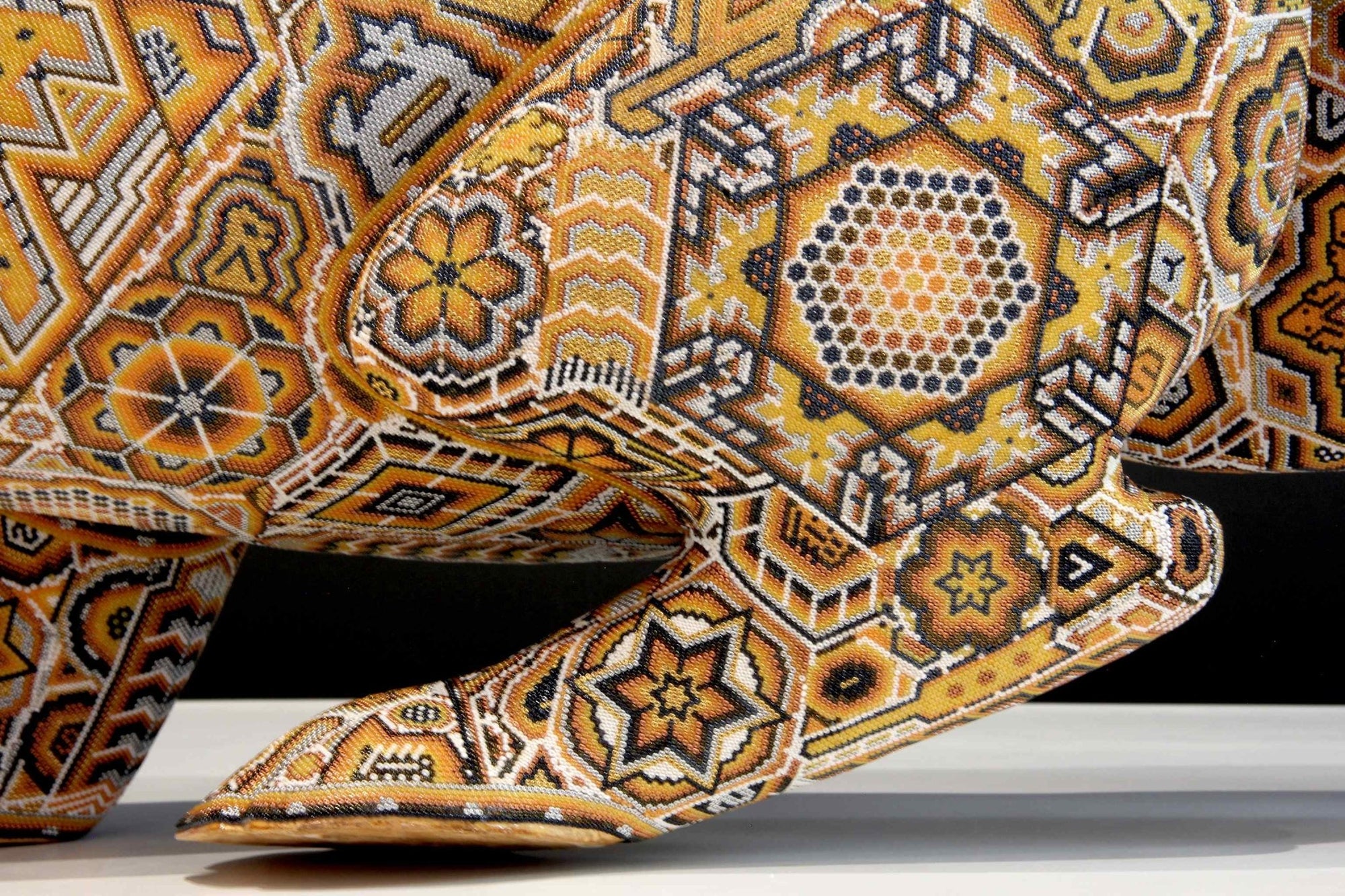 Skulptur Huichol Art - Jaguar - Maye - Huichol Art - Marakame