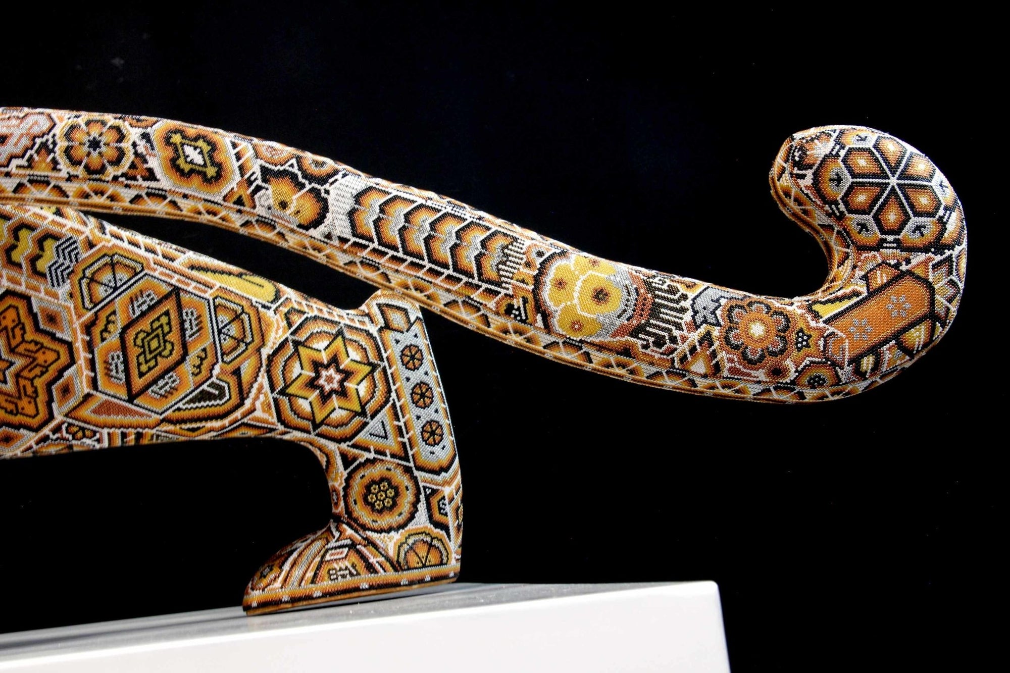 Skulptur Huichol Art - Jaguar - Maye - Huichol Art - Marakame
