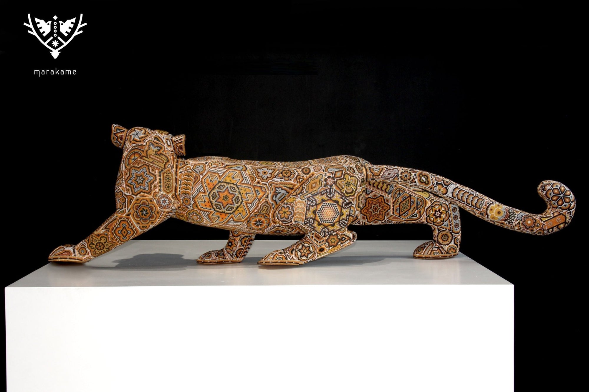 Skulptur Huichol Art - Jaguar - Maye - Huichol Art - Marakame