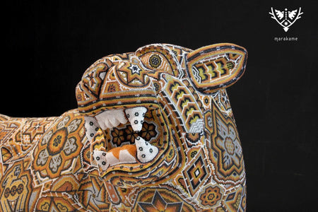 Sculpture Huichol Art - Jaguar - Maye - Huichol Art - Marakame