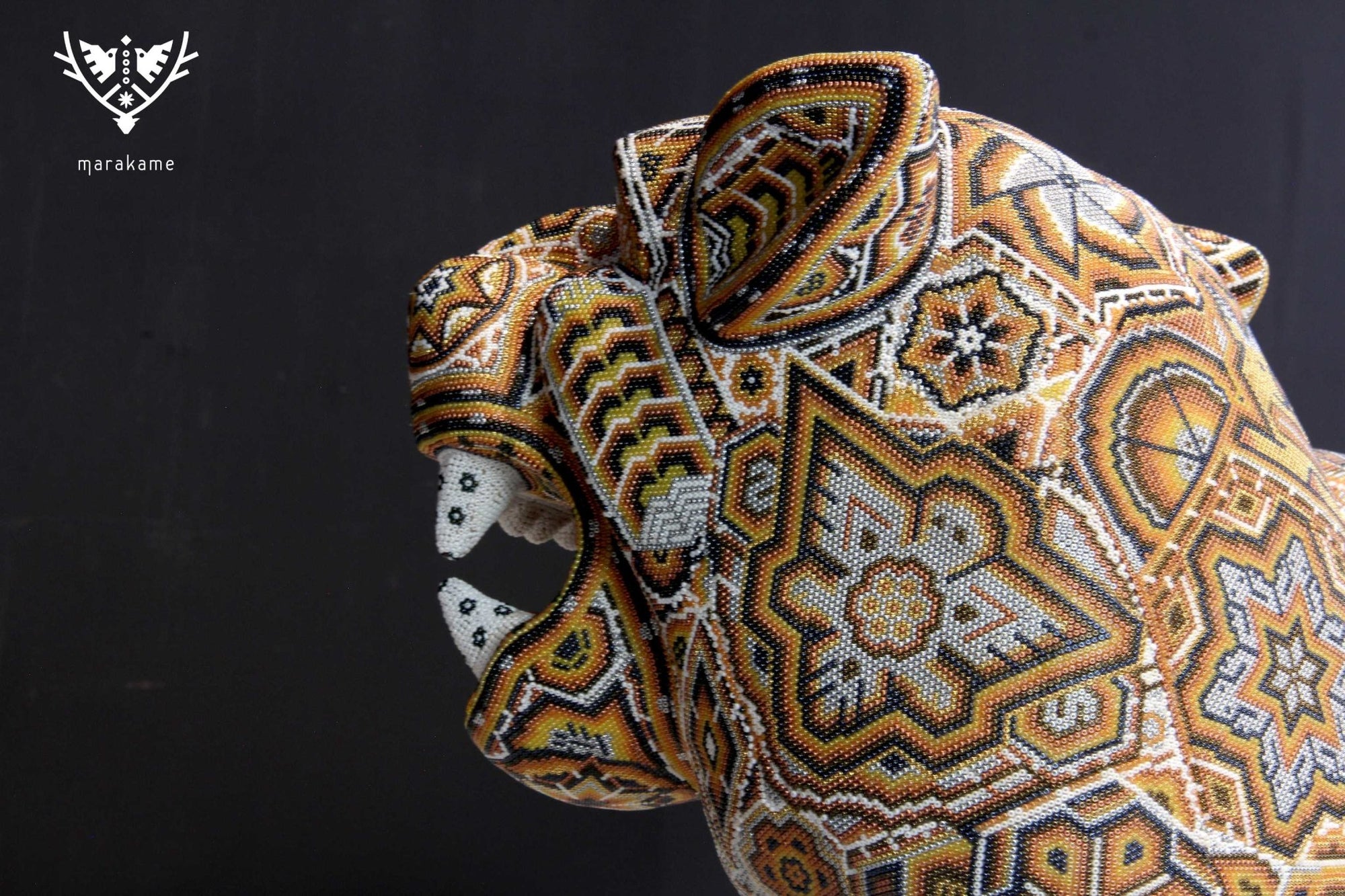 Skulptur Huichol Art - Jaguar - Maye - Huichol Art - Marakame