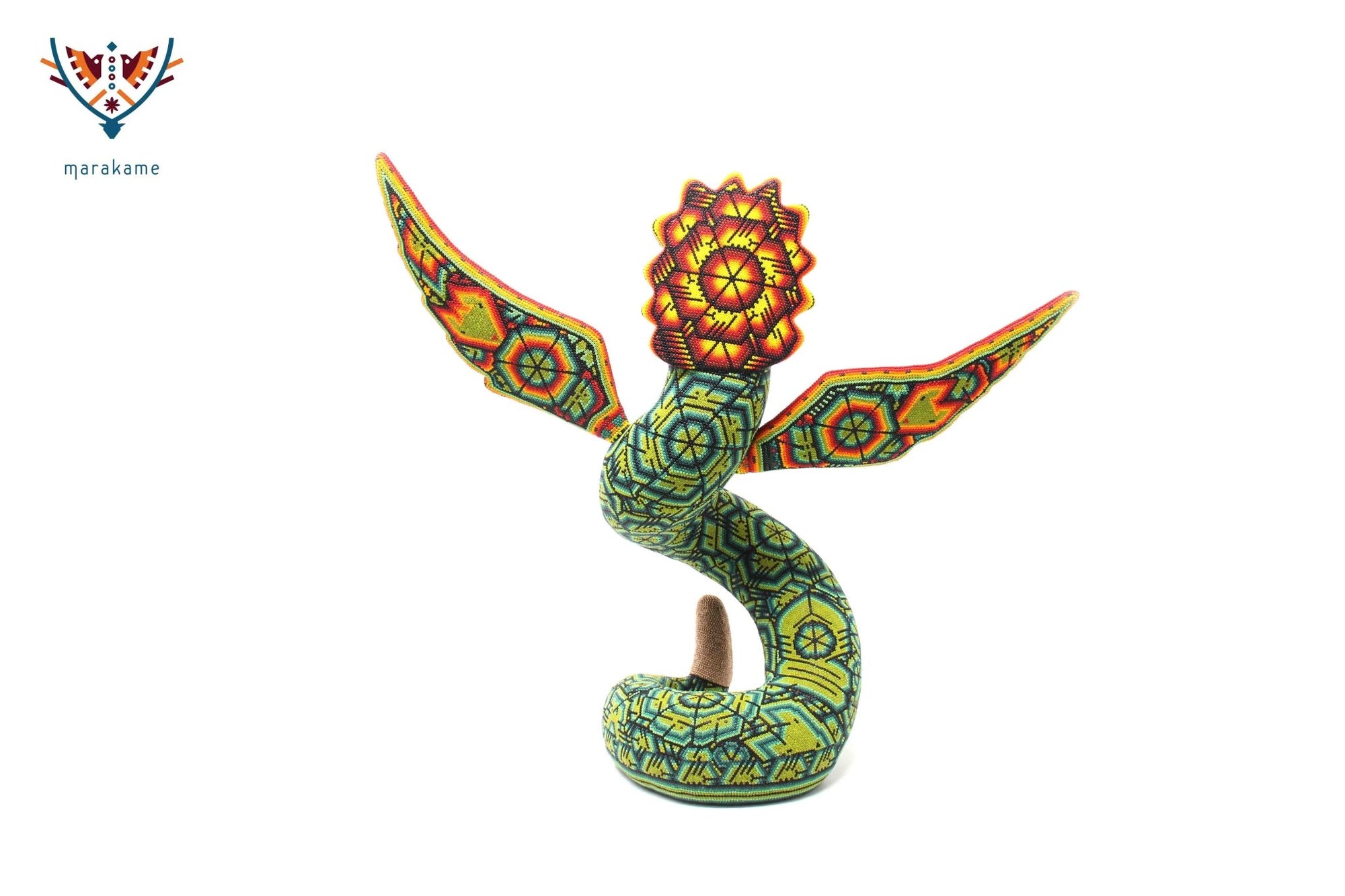 Huichol Kunstskulptur - Quetzalcóatl II - Huichol Kunst - Marakame