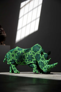Huichol Art Sculpture - Hikuri Rhino - Huichol Art - Marakame