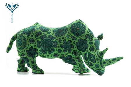 Sculpture d'art Huichol - Hikuri Rhino - Art Huichol - Marakame