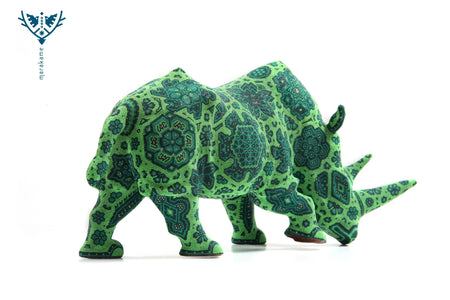 Sculpture d'art Huichol - Hikuri Rhino - Art Huichol - Marakame