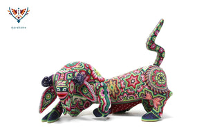 Huichol Bull Kunstskulptur - Hakuyaka - Huichol Kunst - Marakame