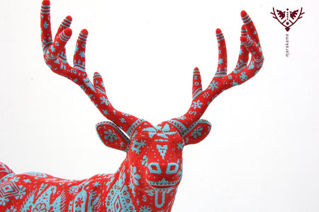 Huichol Art Sculpture - Maxa kuaxi Deer - Huichol Art - Marakame