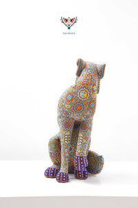 Skulptur Huichol Art – Fuchs Tatéi Yurienaka – Huichol Art – Marakame