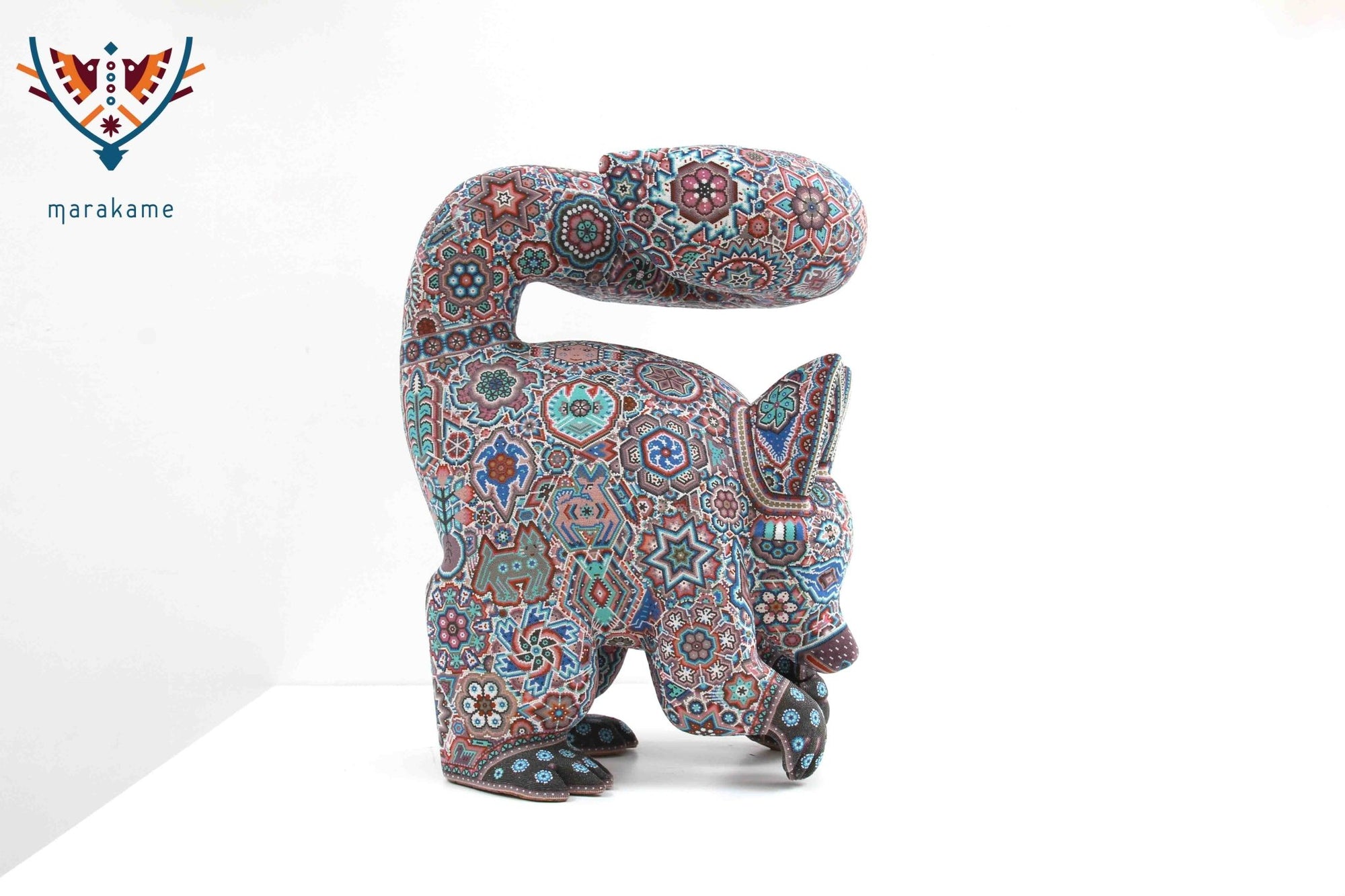 Skulptur Huichol Fox Art – Yurienaka – Huichol Art – Marakame