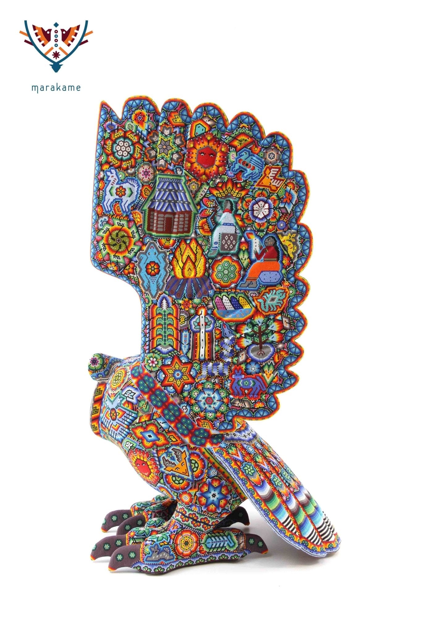 Escultura de copal - Haxianura - Arte Huichol - Marakame