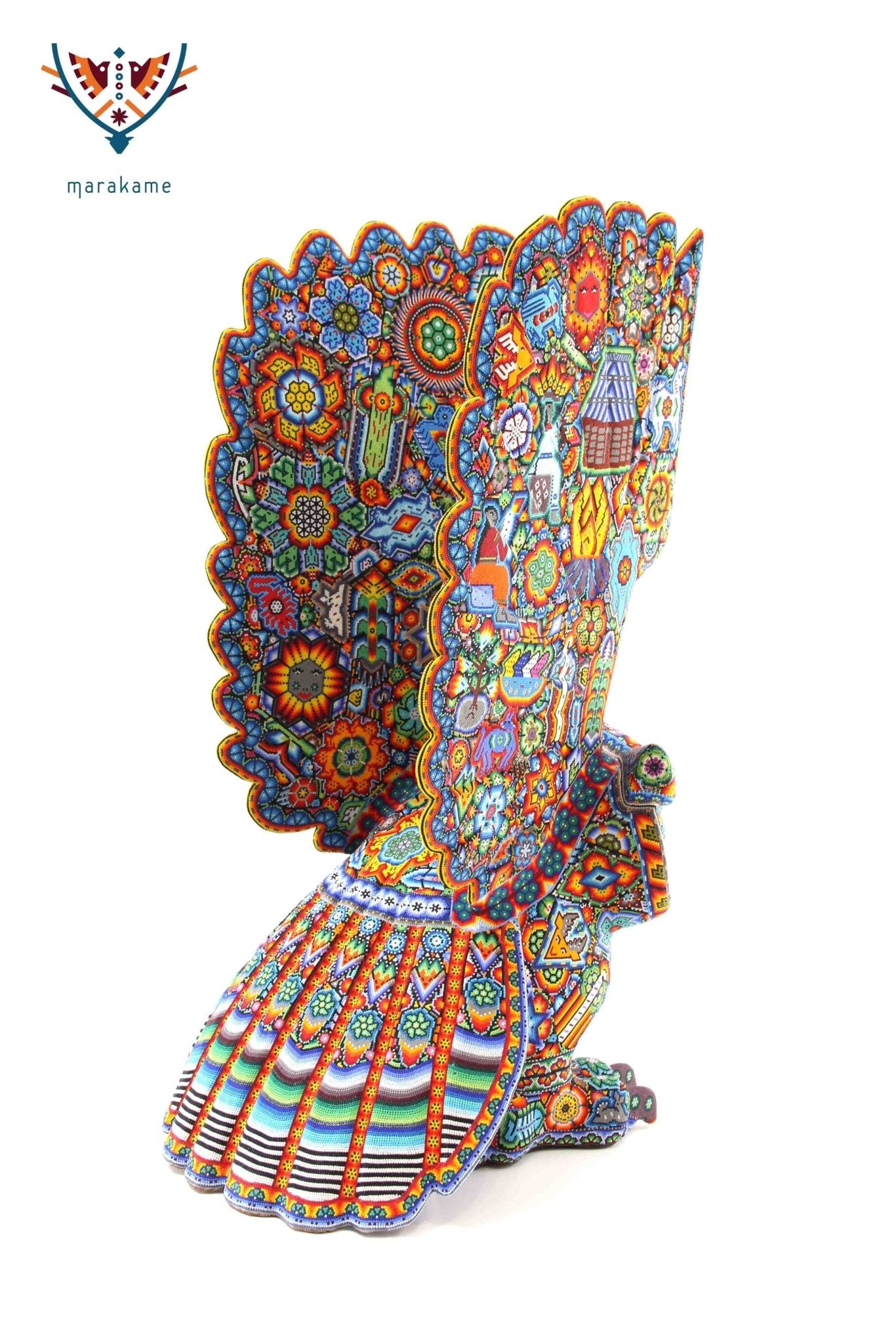 Escultura de copal - Haxianura - Arte Huichol - Marakame