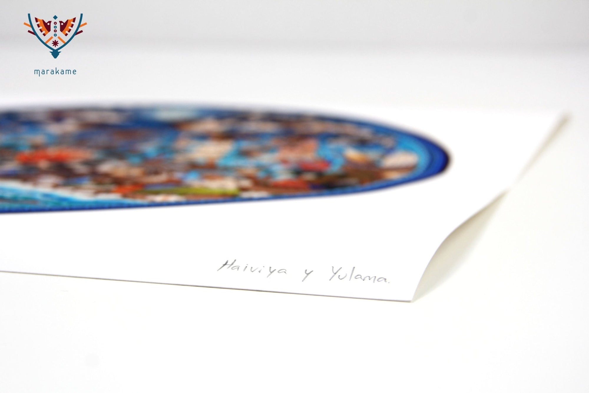 Ite+ri wewiya Haramara tsie timieme - 45 x 45 cm. - 18 x 18 in. - Huichol Art - Marakame