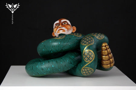 Nahual - Hombre Serpiente - Arte Huichol - Marakame