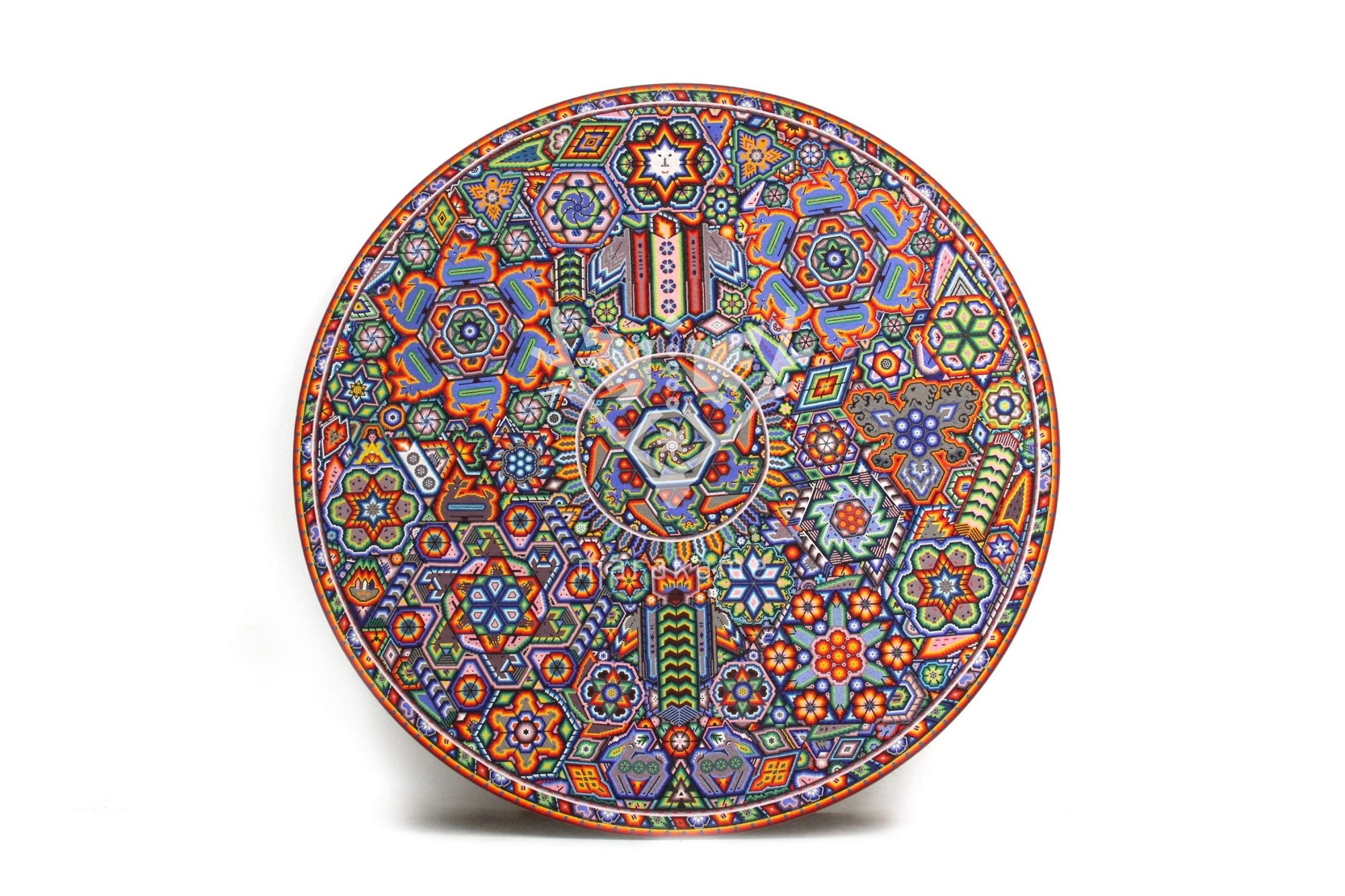 Chaquira Nierika Circle Huichol - Tatei Yurienaka - 120 cm. - Huichol Art - Marakame