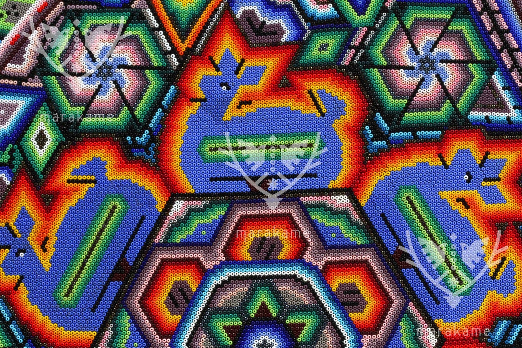 Chaquira Nierika Circle Huichol - Tatei Yurienaka - 120 cm. - Huichol Art - Marakame