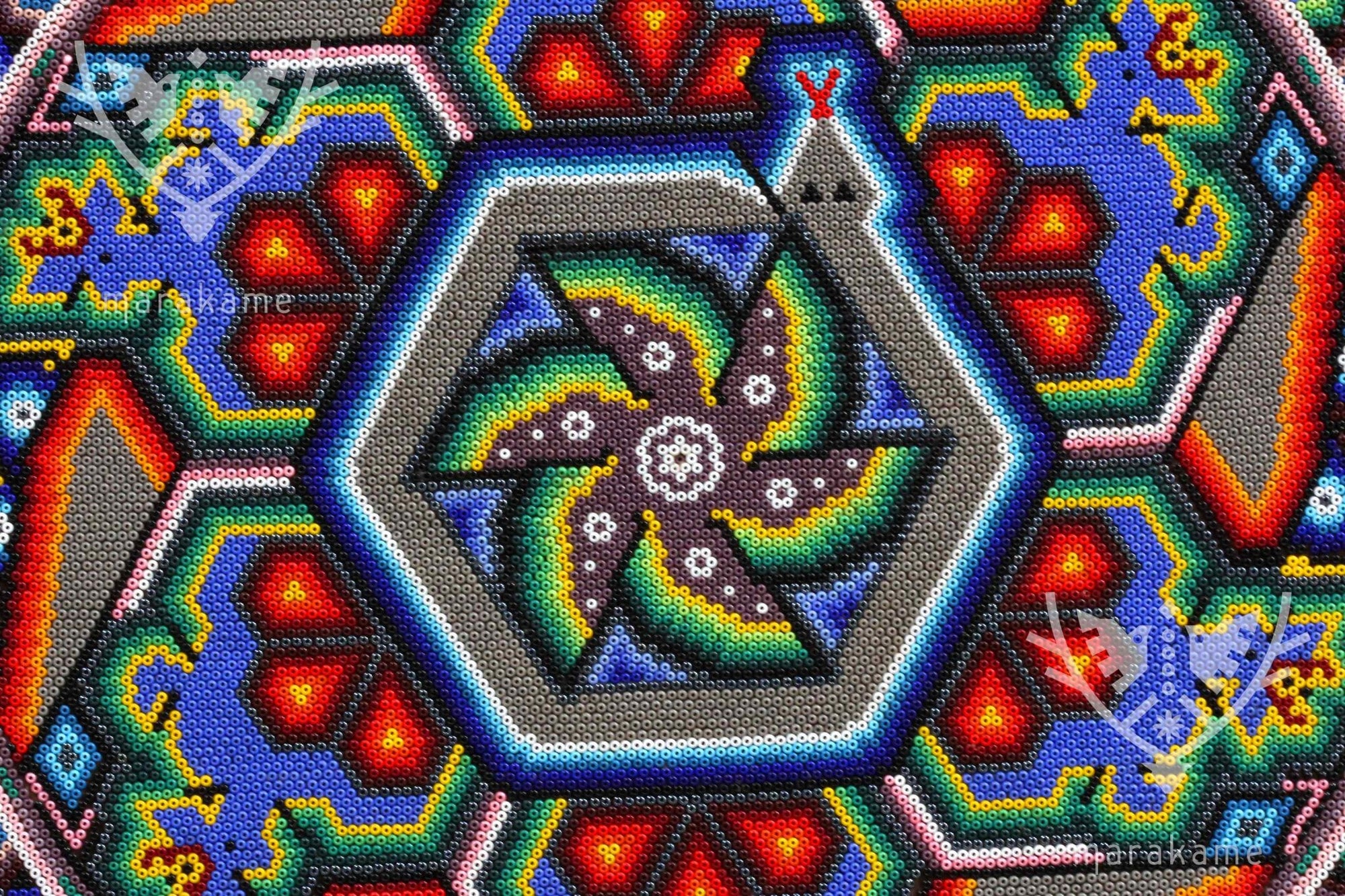 Chaquira Nierika Circle Huichol - Tatei Yurienaka - 120 cm. - Huichol Art - Marakame