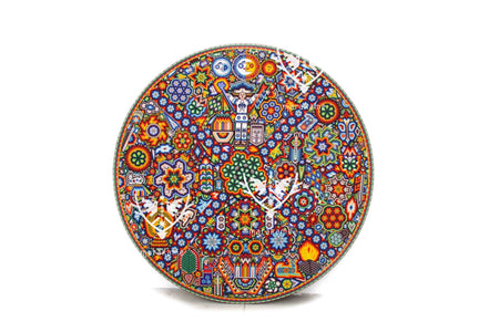 Chaquira Nierika Circle Huichol - Tuinurite - 120 cm. di diametro - Arte Huichol - Marakame