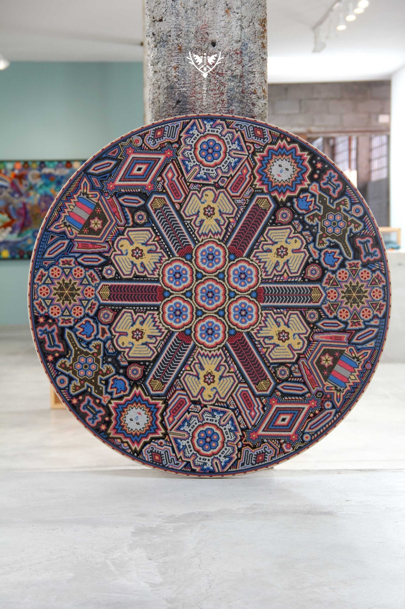 Nierika de Chaquira Cercle Huichol - Wexik+a - 90 cm. - Art Huichol - Marakamé