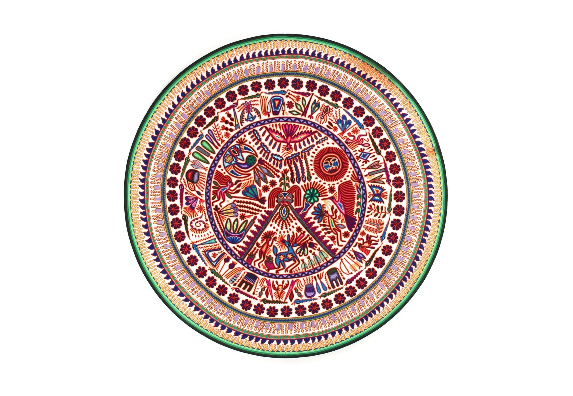 Nierika von Huichol Kreisgarn - Nakawé - 160 cm. - Huichol-Kunst - Marakame