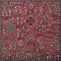 Fil Nierika Huichol Image - Hikuri Neixa - 200 x 200 cm. - Art Huichol - Marakamé