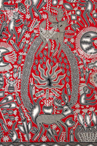 Nierika de Estambre Cuadro Huichol - Hikuri Neixa - 200 x 200 cm. - Arte Huichol - Marakame